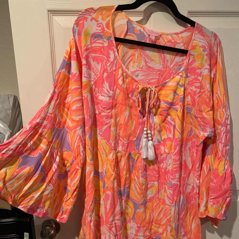 Lilly Pulitzer Amisa Tunic Dress Sun Splash L